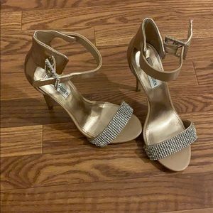 Steve Madden Gold Rhinestone Heels